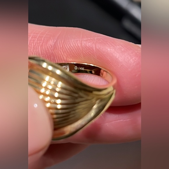 Solid 14K “Forever Gold” Cigar Band Ring - Picture 8 of 10